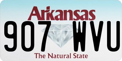 AR license plate 907WVU