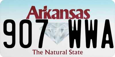 AR license plate 907WWA