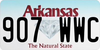 AR license plate 907WWC