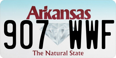 AR license plate 907WWF