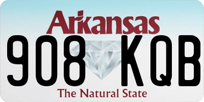 AR license plate 908KQB
