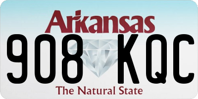 AR license plate 908KQC
