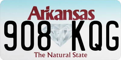 AR license plate 908KQG