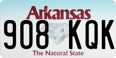 AR license plate 908KQK