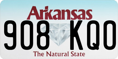 AR license plate 908KQO