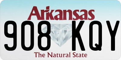 AR license plate 908KQY