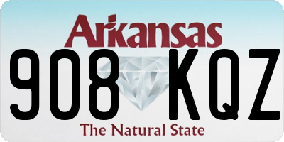 AR license plate 908KQZ