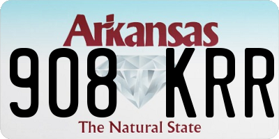 AR license plate 908KRR