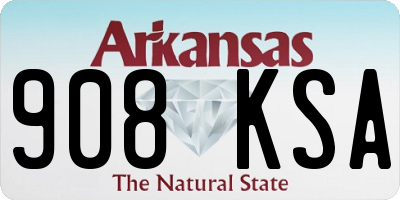 AR license plate 908KSA