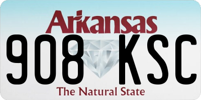 AR license plate 908KSC