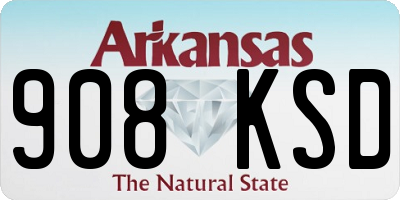 AR license plate 908KSD