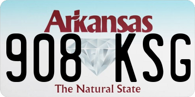 AR license plate 908KSG