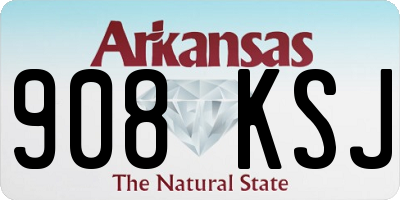 AR license plate 908KSJ