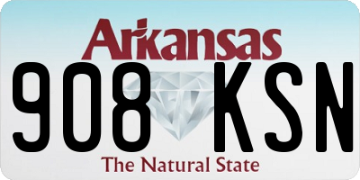 AR license plate 908KSN
