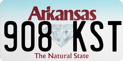 AR license plate 908KST