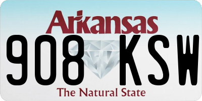 AR license plate 908KSW