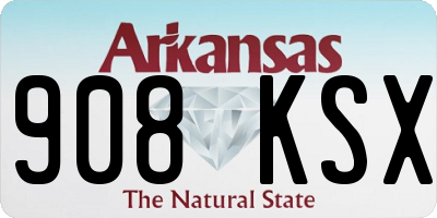 AR license plate 908KSX