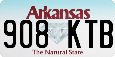 AR license plate 908KTB