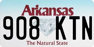 AR license plate 908KTN