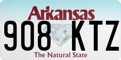 AR license plate 908KTZ