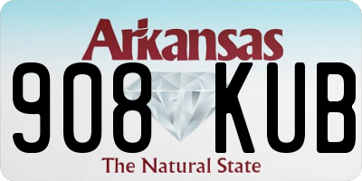 AR license plate 908KUB