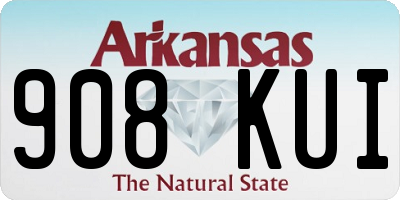 AR license plate 908KUI