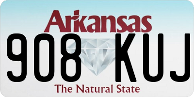 AR license plate 908KUJ