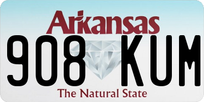 AR license plate 908KUM