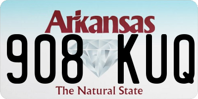 AR license plate 908KUQ