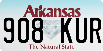 AR license plate 908KUR