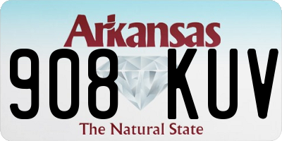 AR license plate 908KUV