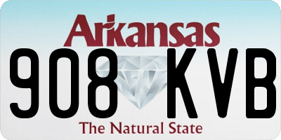 AR license plate 908KVB