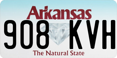 AR license plate 908KVH