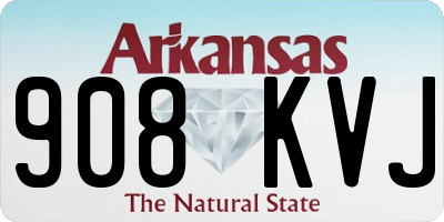 AR license plate 908KVJ