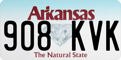 AR license plate 908KVK