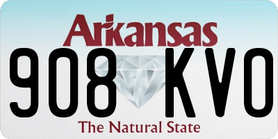 AR license plate 908KVO