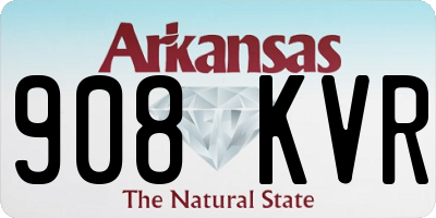 AR license plate 908KVR