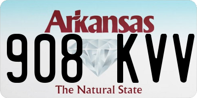 AR license plate 908KVV