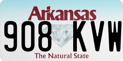 AR license plate 908KVW