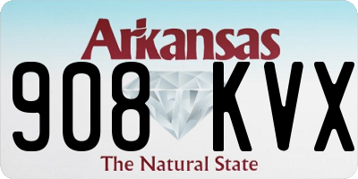 AR license plate 908KVX