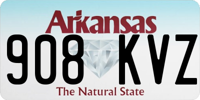 AR license plate 908KVZ