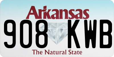 AR license plate 908KWB