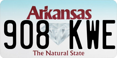 AR license plate 908KWE