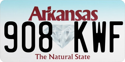 AR license plate 908KWF