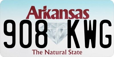 AR license plate 908KWG