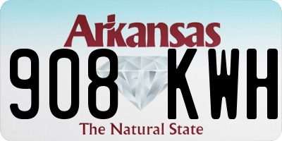 AR license plate 908KWH