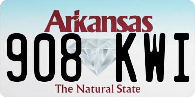 AR license plate 908KWI