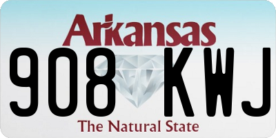 AR license plate 908KWJ