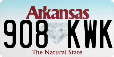 AR license plate 908KWK