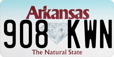 AR license plate 908KWN